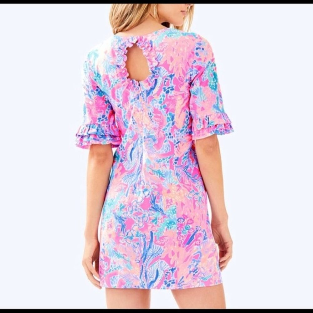 Lilly Pulitzer Pascha Pink Fiesta Stretch Dress 14